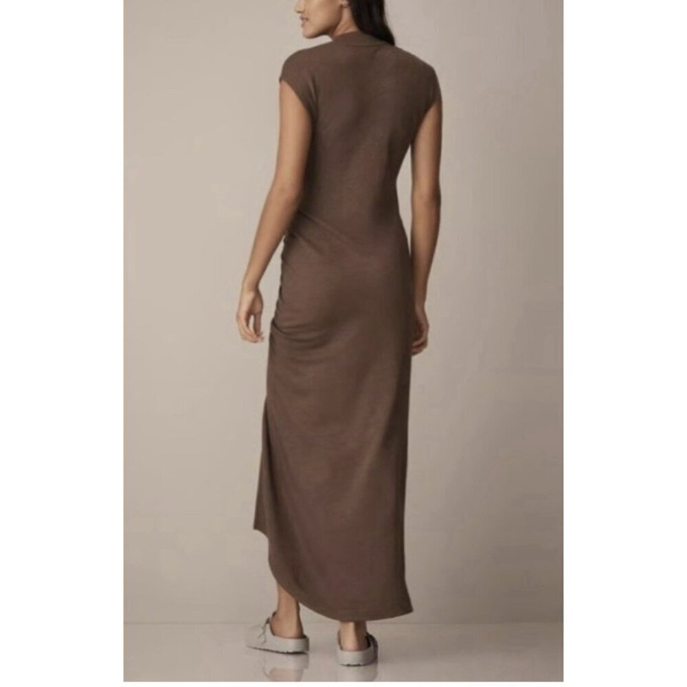 NWT Size XL - Daily Practice Anthropologie Mock-Neck Ruched Midi Dress (NWT US$ - Picture 3 of 16